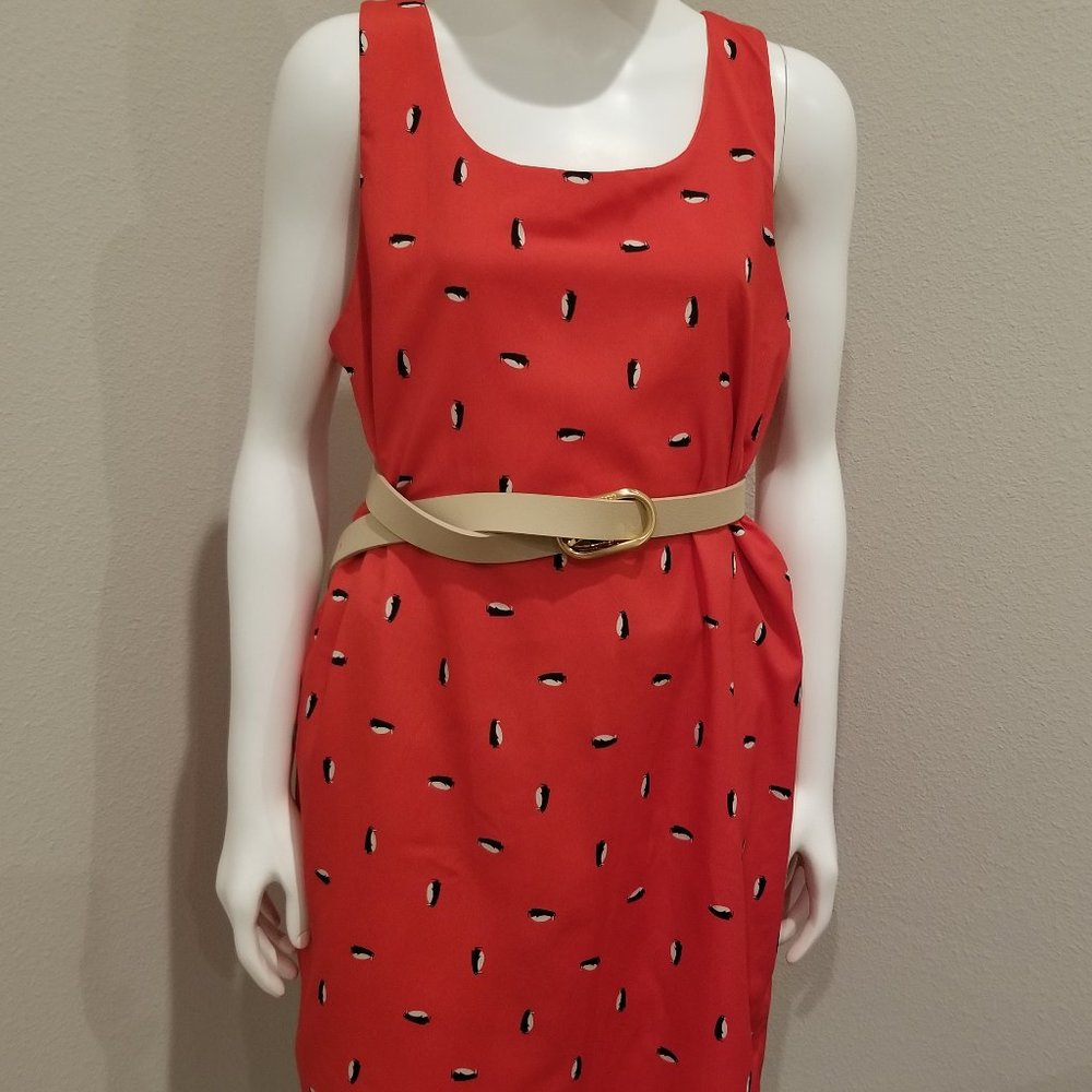 Everly red penguin animal women dress size S